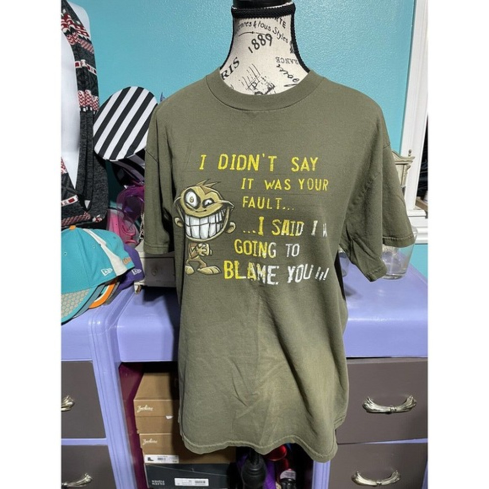 National Heritage Vintage Tee Shirt From the 2000's Size M Skater Monkey‎ Quote